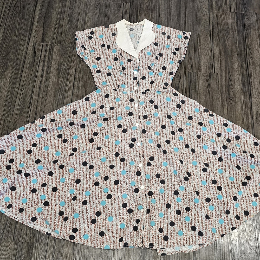 Vintage Handmade Full Skirt Dress Size US4/6